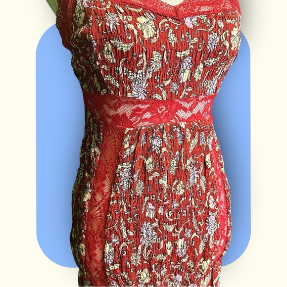 NWOT Free People Intimately ‘Last Night Mini Slip Dress’ in Red Size Small - Picture 15 of 16